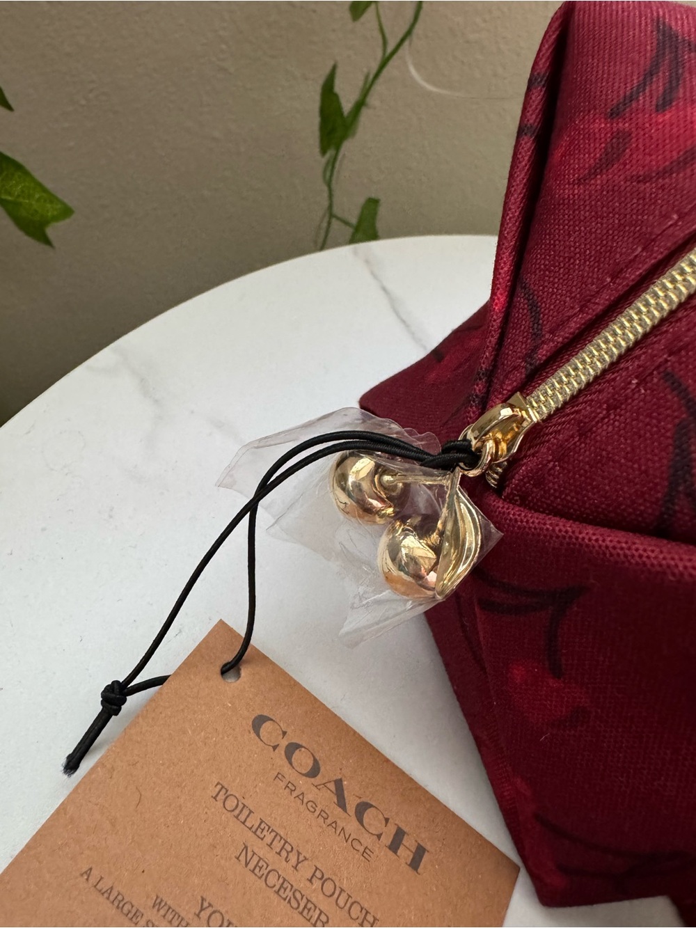 COACH 🍒 Cherry-Print Cosmetic beauty Pouch set - Picture 5 of 6